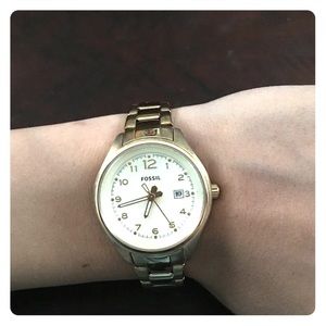 Fossil gold watch